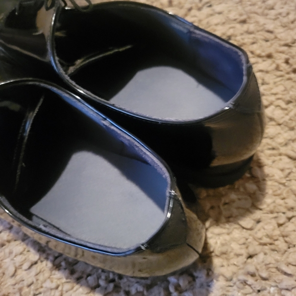 VIBRAM Pointed Toe Shiny Dress Shoes Black Size 10.5 - Picture 11 of 14